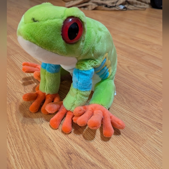 COPY - K&M 14 inch Tropical Tree Frog. Plush. Velour-like fabric. Stuffed Anima… - Picture 2 of 12
